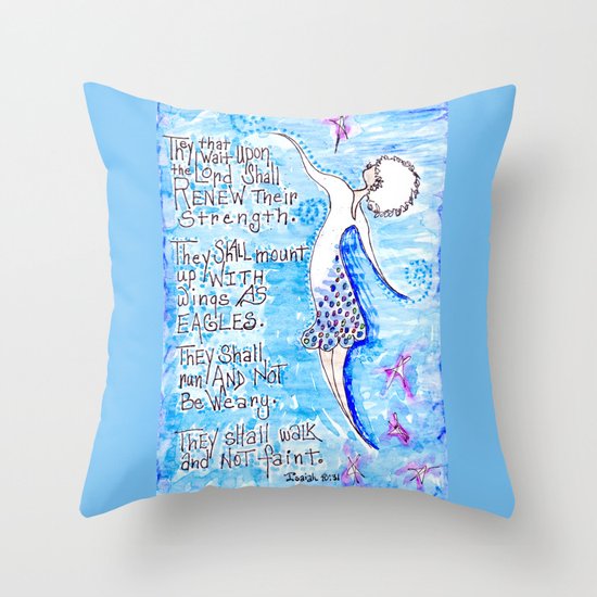 Isaiah 40:31 Throw Pillow
