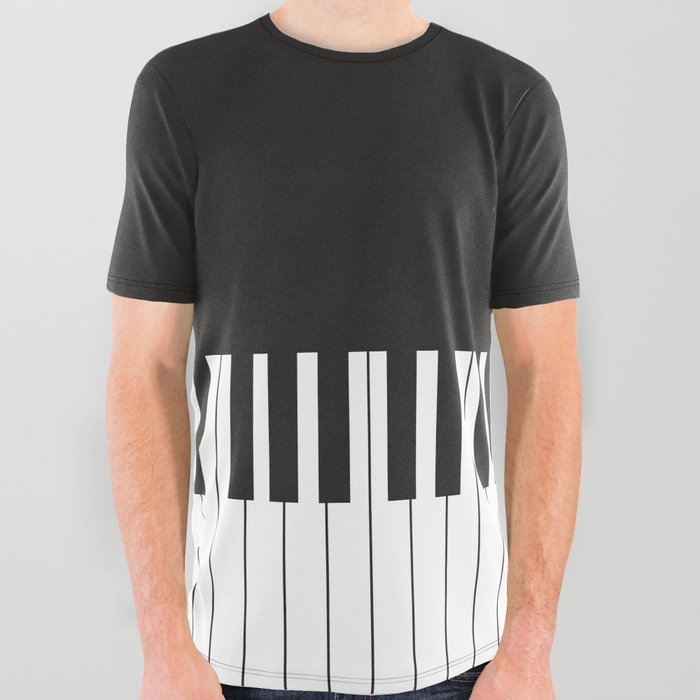 Piano Keys All Over Graphic Tee