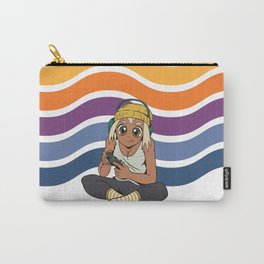 Girl playing videogames Carry-All Pouch