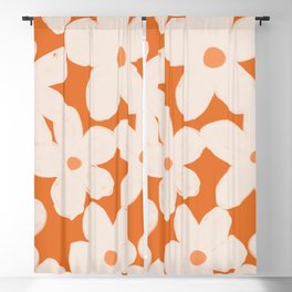 Groovy Eclectic Flowers  Blackout Curtain