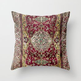 Farahan Arak West Persian Silk Rug Print Throw Pillow