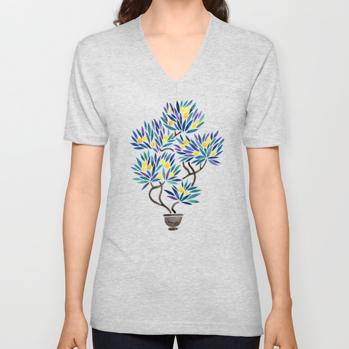 Bonsai Fruit Tree – Lemons V Neck T Shirt