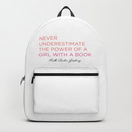 Never Underestimate A Girl With A Book  Backpack