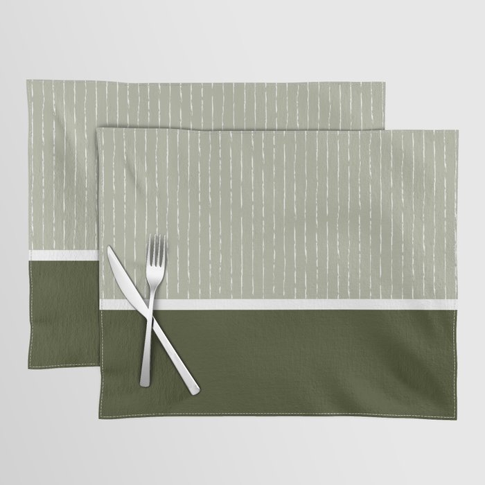 Linen Sage & Olive Placemat