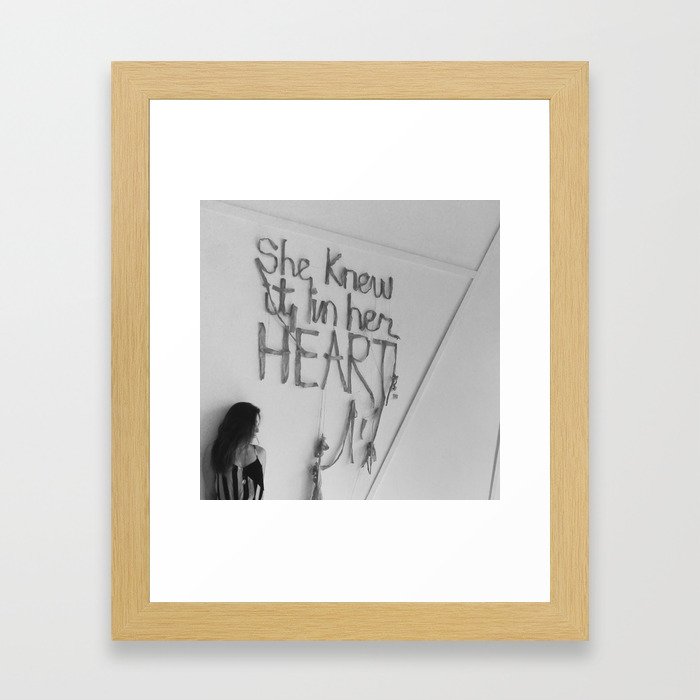 SHE KNEW IT IN HER HEART II Framed Art Print