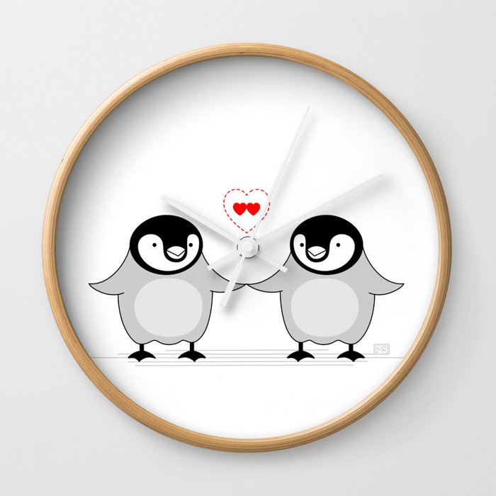 Penguin Love Wall Clock