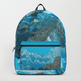 Glaciers art and home decor - teal aqua gray Backpack
