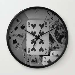 Casino Night with Cards  Wall Clock