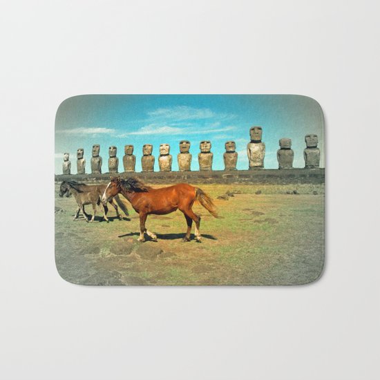 EASTER ISLAND SCENE Bath Mat