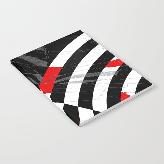 black and white meets red Version 8 Notebook