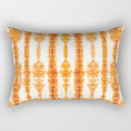 Tangerine Tiki Shibori Rectangular Pillow