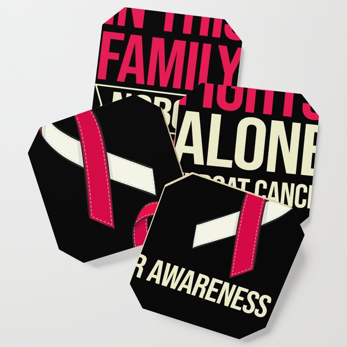 Head and Neck Throat Cancer Ribbon Survivor Coaster