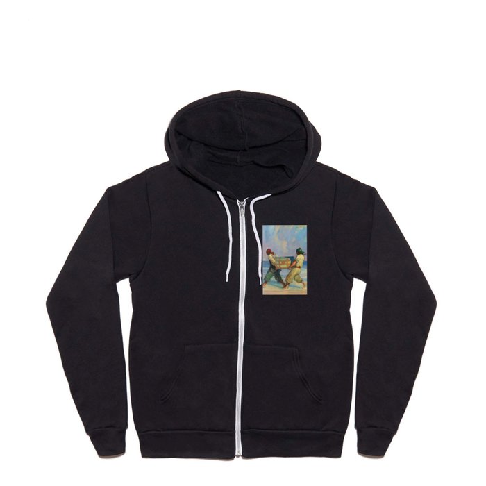 “Absconding With The Treasure” by NC Wyeth Full Zip Hoodie