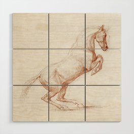 A Prancing Horse, Facing Right Wood Wall Art