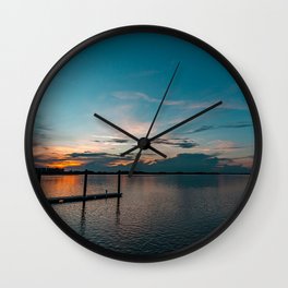 Walk By The River Wall Clock