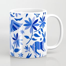 Mexican Otomí Design in Deep Blue by Akbaly Coffee Mug