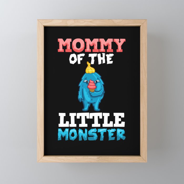 Sweet Little Monster Family Birthday Costume Framed Mini Art Print