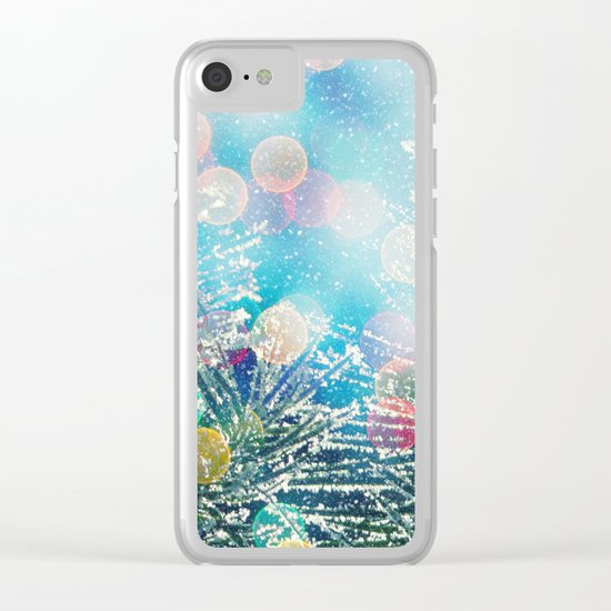 Happy Holidays Clear iPhone Case