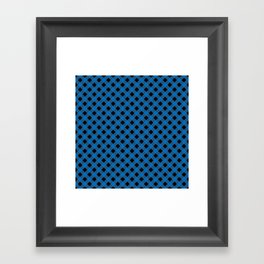 Blue Gingham - 23 Framed Art Print