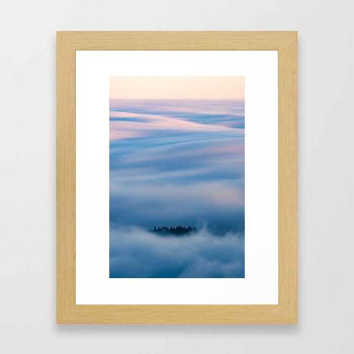 Tree Island in the Clouds Framed Art Print
