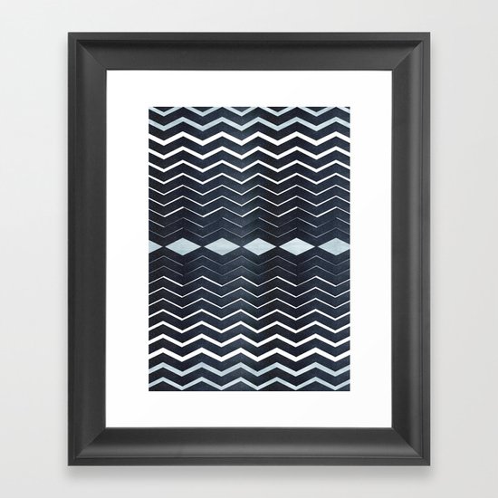 ELEGANT IN BLUE Framed Art Print