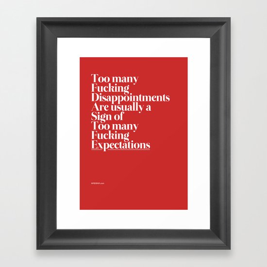 Disappointments Framed Art Print