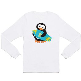 Surfing penguin Long Sleeve T-shirt