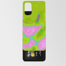 Pink Shapes and Green Android Card Case