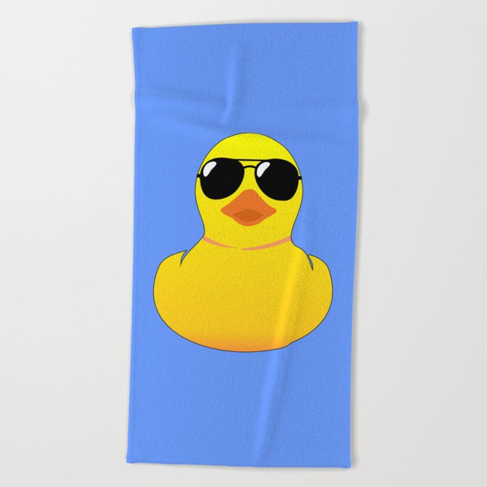 Cool Rubber Duck Beach Towel