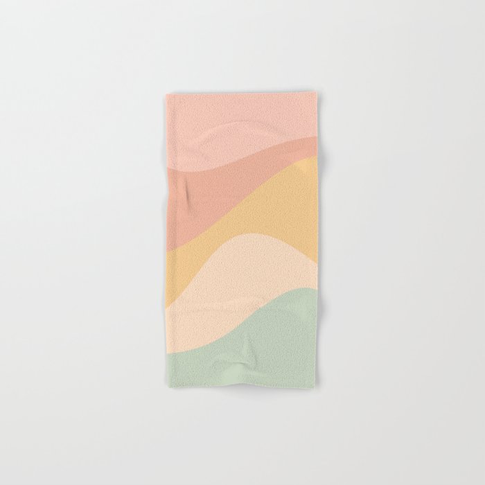 Abstract Color Waves - Neutral Pastel Hand & Bath Towel