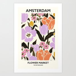 Amsterdam Flower Market II Art Print