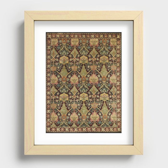 William Morris Vintage Wimbeldon Persian Floral Recessed Framed Print
