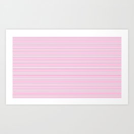 Pink Lines On A White Background, Line Pattern Art Print