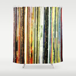 a rainbow of records! Shower Curtain