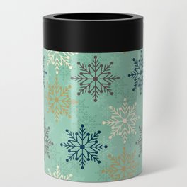 Christmas Pattern Snowflake Floral Retro Classic Can Cooler