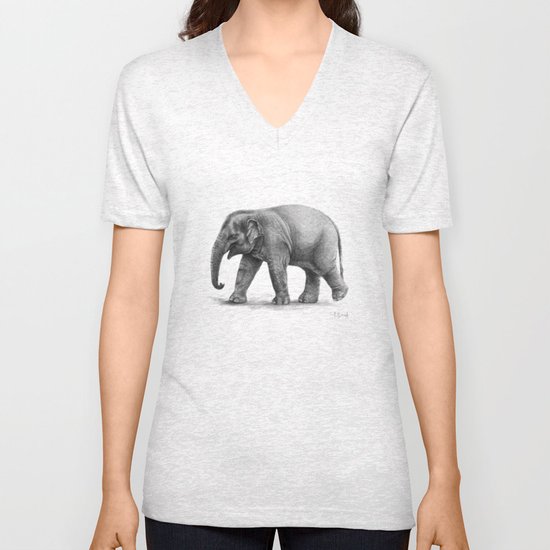 Elephant Baby G092 Unisex V-Neck