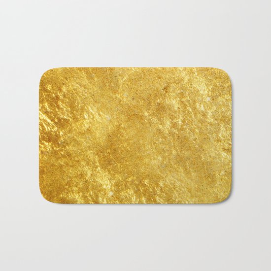 Golden Texture #lifestyle #society6 Bath Mat
