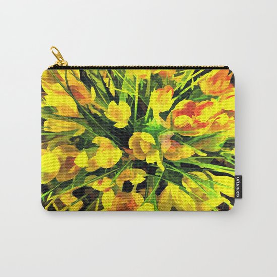 Painterly Yellow Crocuses Carry-All Pouch