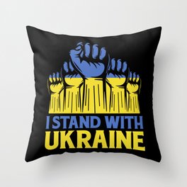 I Stand With Ukraine Throw Pillow