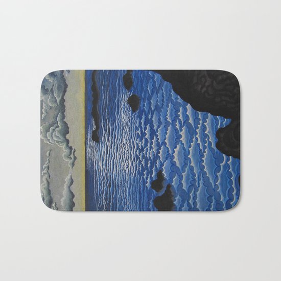waves moonlight Bath Mat
