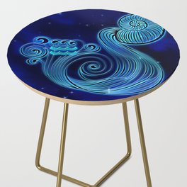 Astrology Horoscope Aquarius Zodiac Blue Side Table