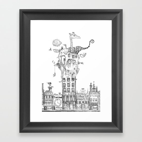 Odd Neighborhood Framed Art Print