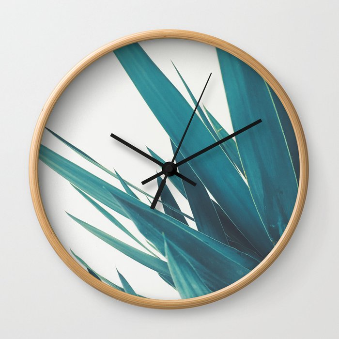Yucca Leaves II Wall Clock