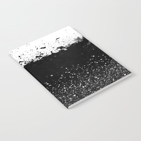 Black and White Splatter Theme Notebook