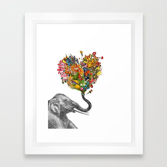 Happy Elephant  Framed Art Print