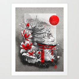 Japanese Temple Art Prints to Match Any Home's Decor | Society6