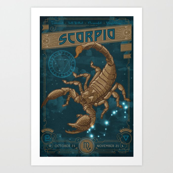 Zodiac 8: Scorpio Art Print