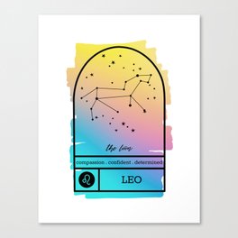Leo Zodiac | Bold Gradient Canvas Print