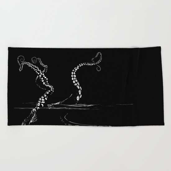 -//-octopus interference -//- Beach Towel