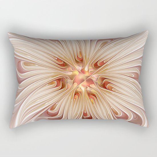 A floral Beauty, abstract Fractal Art Rectangular Pillow